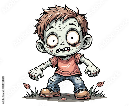 zombie Smile Cartoon Color For Kids