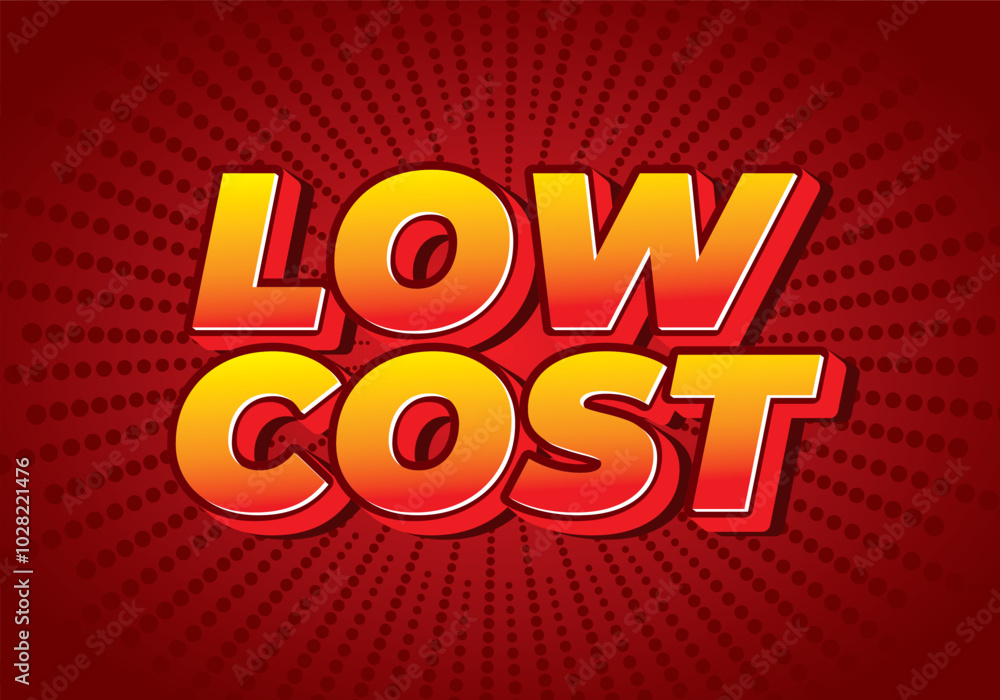 Low cost. Text effect in 3D style for promotional ads Low cost. Text effect in 3D style for promotional ads
