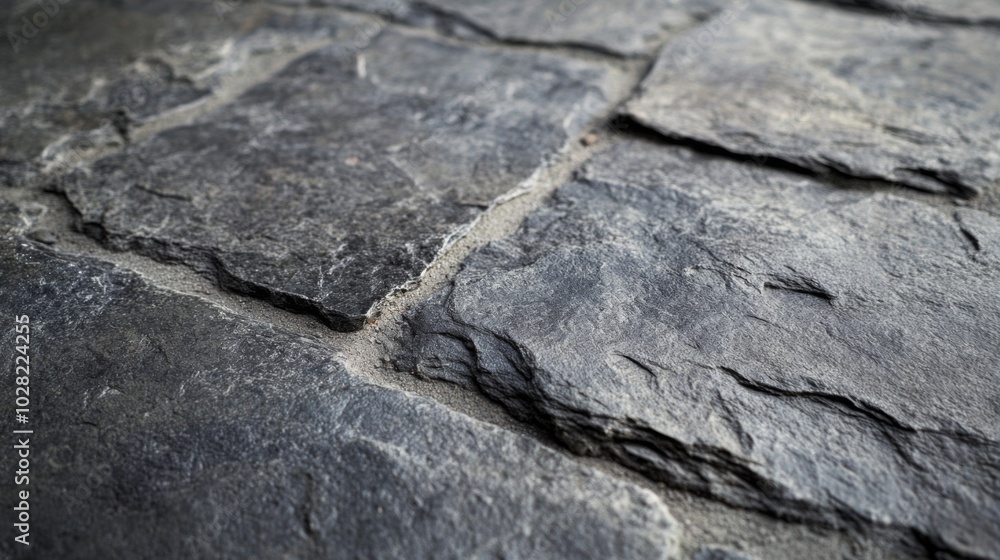Close-up of Grey Slate Stone Pavement Close-up of Grey Slate Stone Pavement