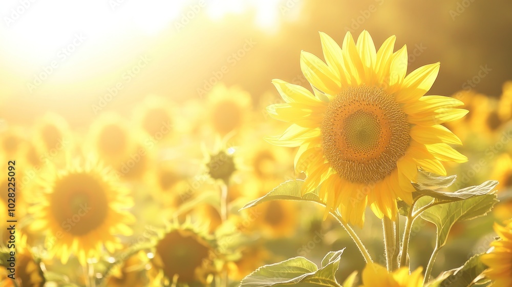 Obraz premium Sunflowers in Golden Light