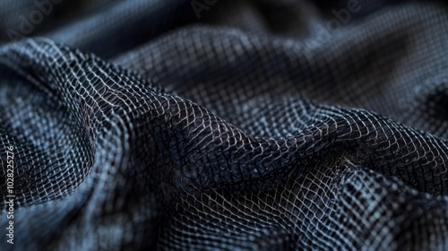 Wallpaper Mural Close-up of a Black Net-Like Fabric with a Distinctive Pattern Torontodigital.ca