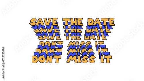 Save thed date. the color flashes. photo