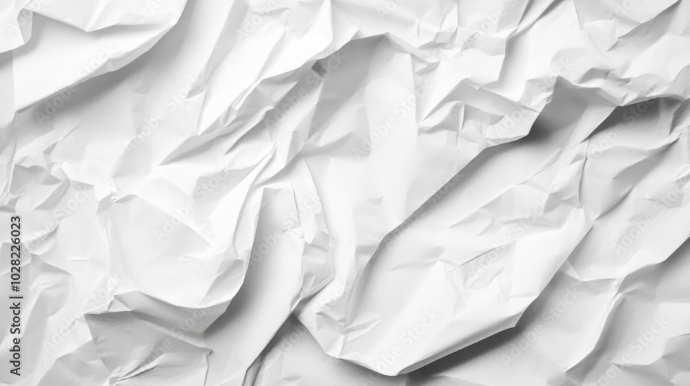 Obraz premium Crumpled White Paper Texture