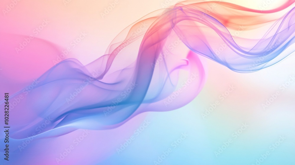 Abstract Wavy Smoke in Pastel Colors Abstract Wavy Smoke in Pastel Colors