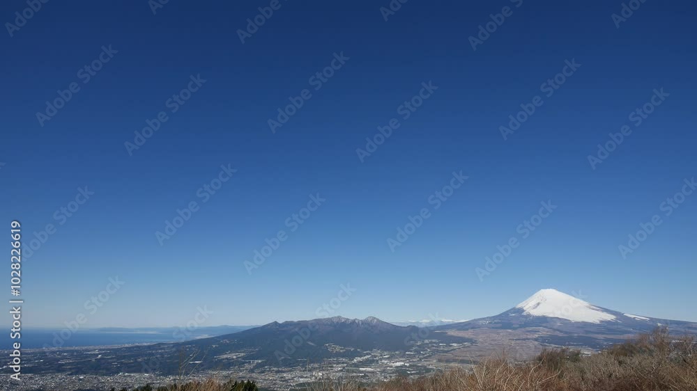 Spectacular views of Mt. Fuji and Suruga Bay from Hakone Skyline. 4K,H.264,420,8bit. Spectacular views of Mt. Fuji and Suruga Bay from Hakone Skyline. 4K,H.264,420,8bit.