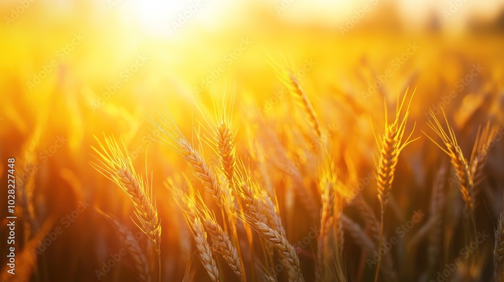 Golden Wheat Field at Sunset Golden Wheat Field at Sunset