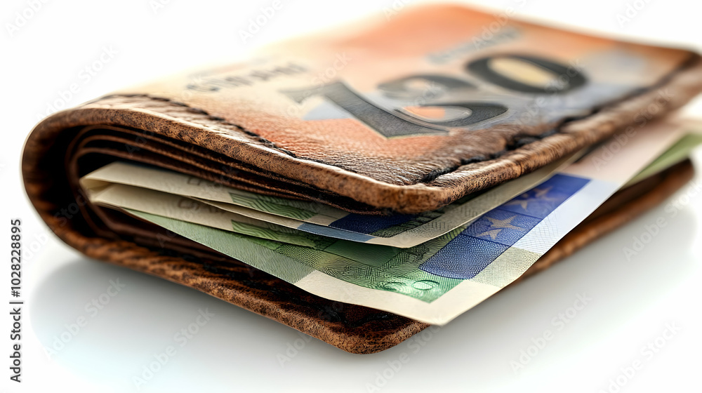 Leather Wallet with Cash Leather Wallet with Cash
