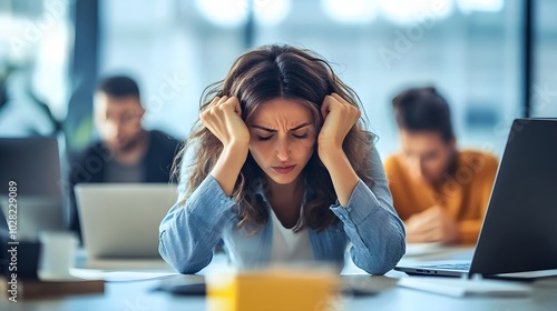 coworkers brainstorming ways to improve emotional wellbeing and reduce physical strain at work  photo