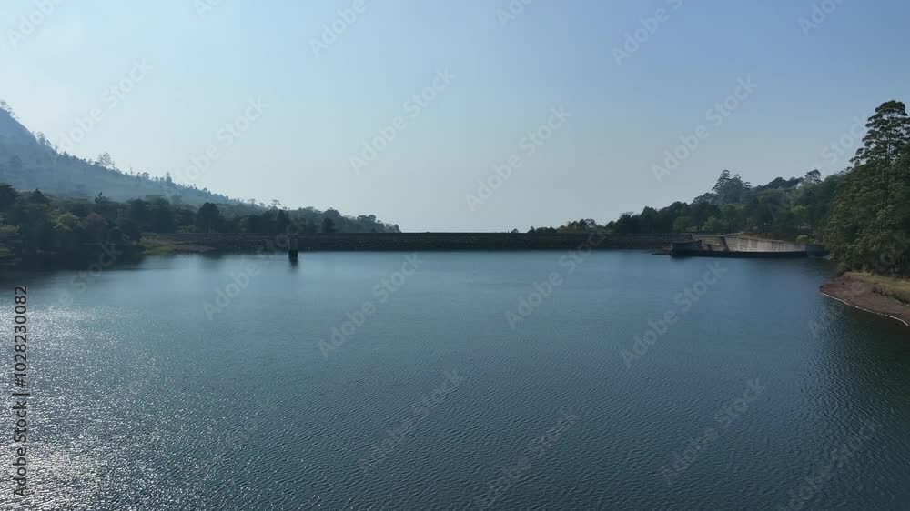 Drone flight above Mulunguzi reservoir in Zomba city in Malawi. Drone flight above Mulunguzi reservoir in Zomba city in Malawi.