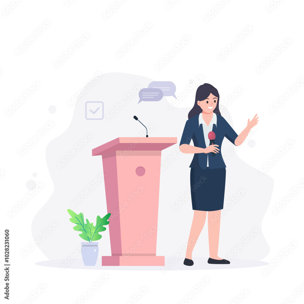 Presidential Election Speech Illustration Presidential Election Speech Illustration