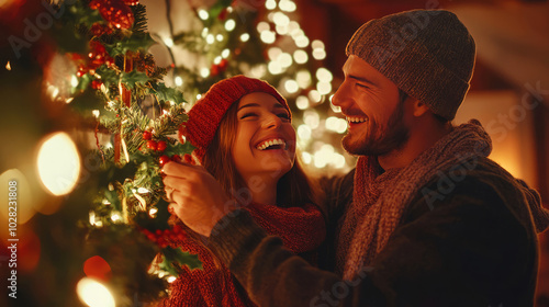 Joyful Family Decorating with Holiday Lights