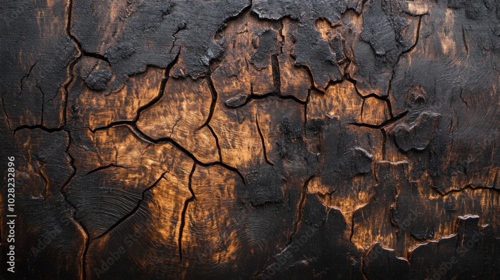 Burned Wood with Cracks and Texture Burned Wood with Cracks and Texture