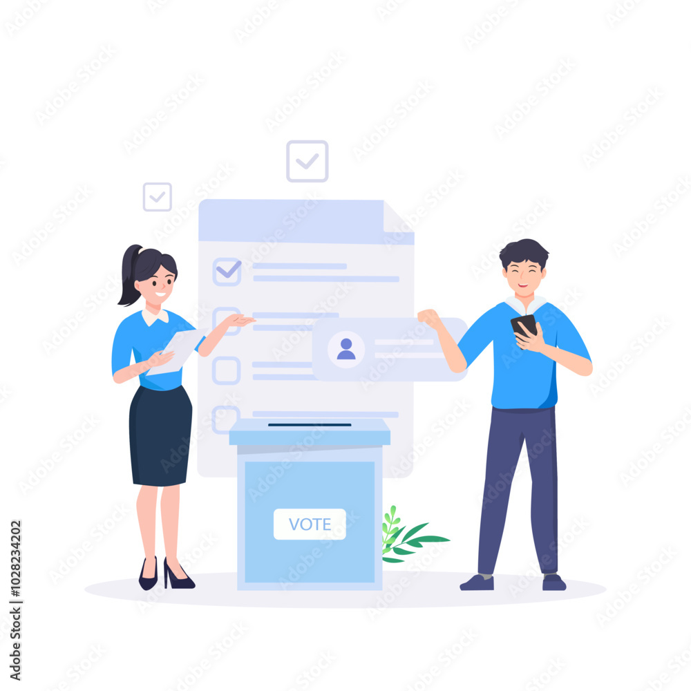 participate to vote at Election time, vector illustration participate to vote at Election time, vector illustration