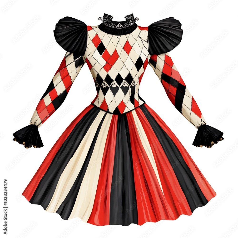 Obraz premium red and white dress