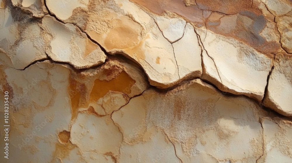Naklejka premium Close-up of Cracked and Weathered Tree Bark