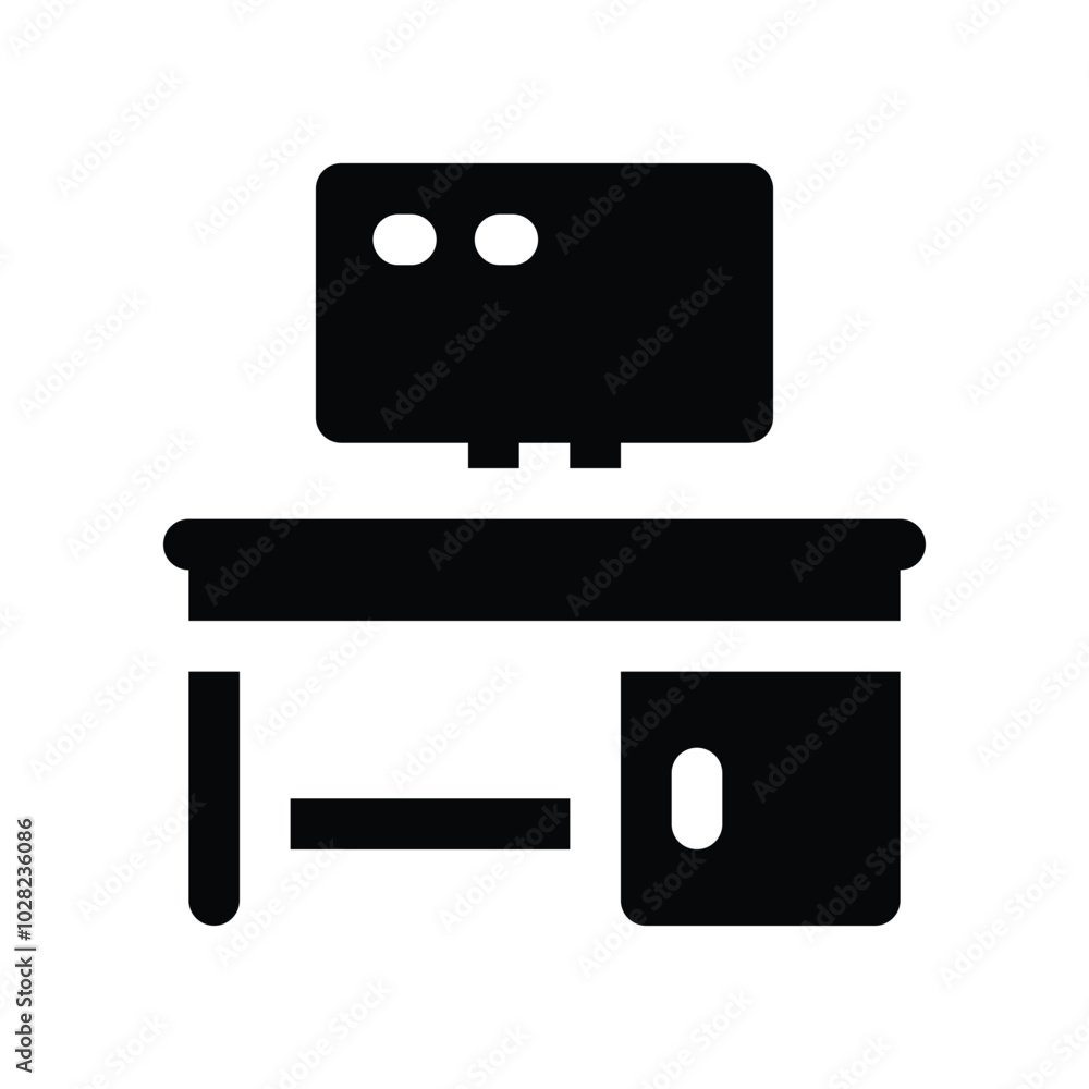 desk icon. vector glyph icon for your website, mobile, presentation, and logo design. desk icon. vector glyph icon for your website, mobile, presentation, and logo design.