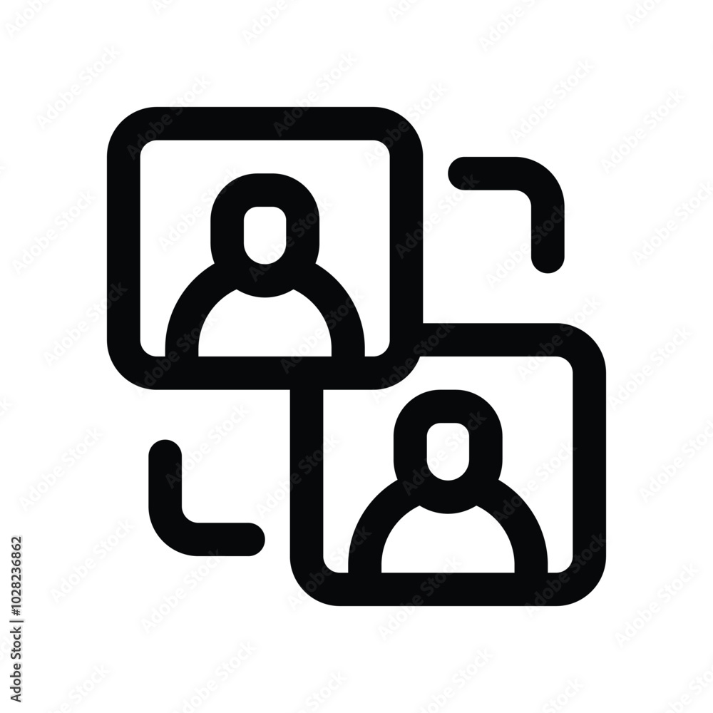 video call icon. vector line icon for your website, mobile, presentation, and logo design. video call icon. vector line icon for your website, mobile, presentation, and logo design.