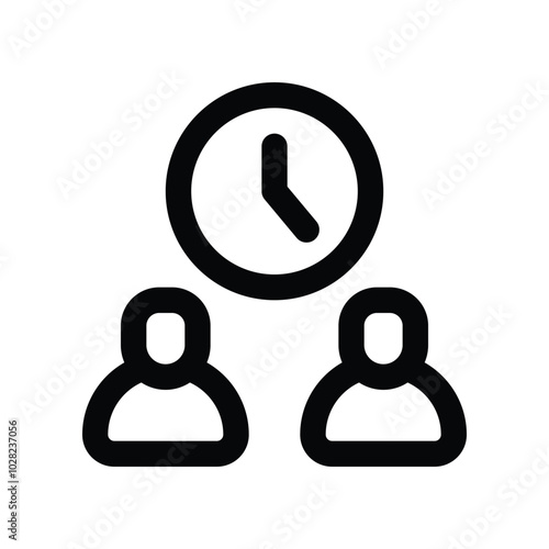 working duration icon. vector line icon for your website, mobile, presentation, and logo design.