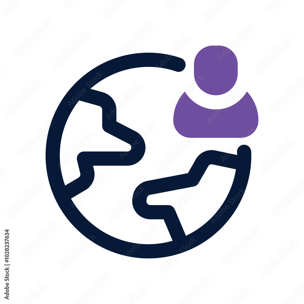worldwide work icon. vector dual tone icon for your website, mobile, presentation, and logo design. worldwide work icon. vector dual tone icon for your website, mobile, presentation, and logo design.