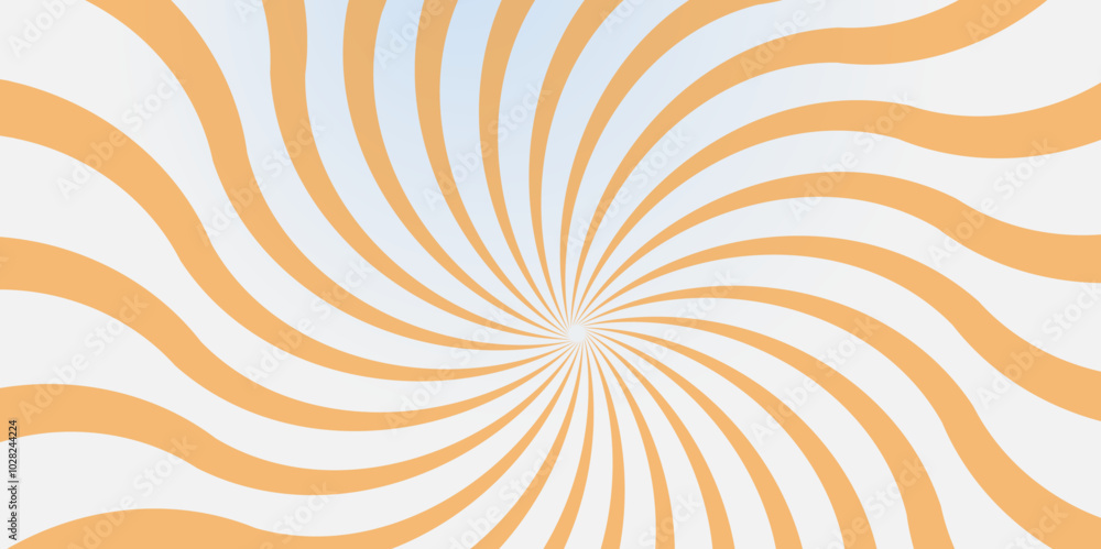 Obraz premium Vector white and orange sunburst background design.
