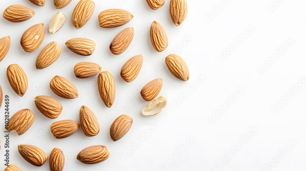 Almond nuts isolated on white background. Almond nuts isolated on white background.