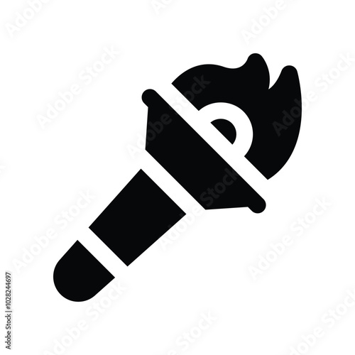 torch icon. vector glyph icon for your website, mobile, presentation, and logo design.