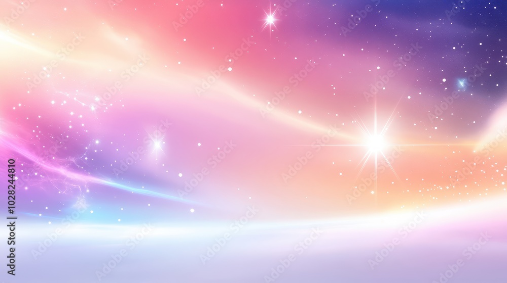 Obraz premium Beautiful galaxy wallpaper featuring soft colors and glowing stars in a stunning space scene.