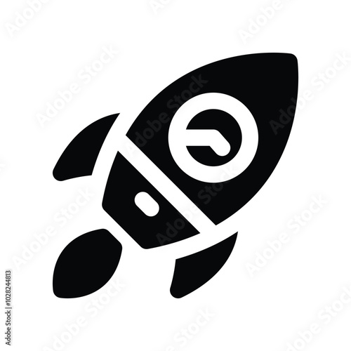 rocket icon. vector glyph icon for your website, mobile, presentation, and logo design.