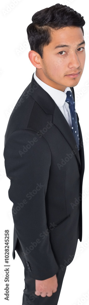 Digital png photo of focused asian businessman on transparent background Digital png photo of focused asian businessman on transparent background