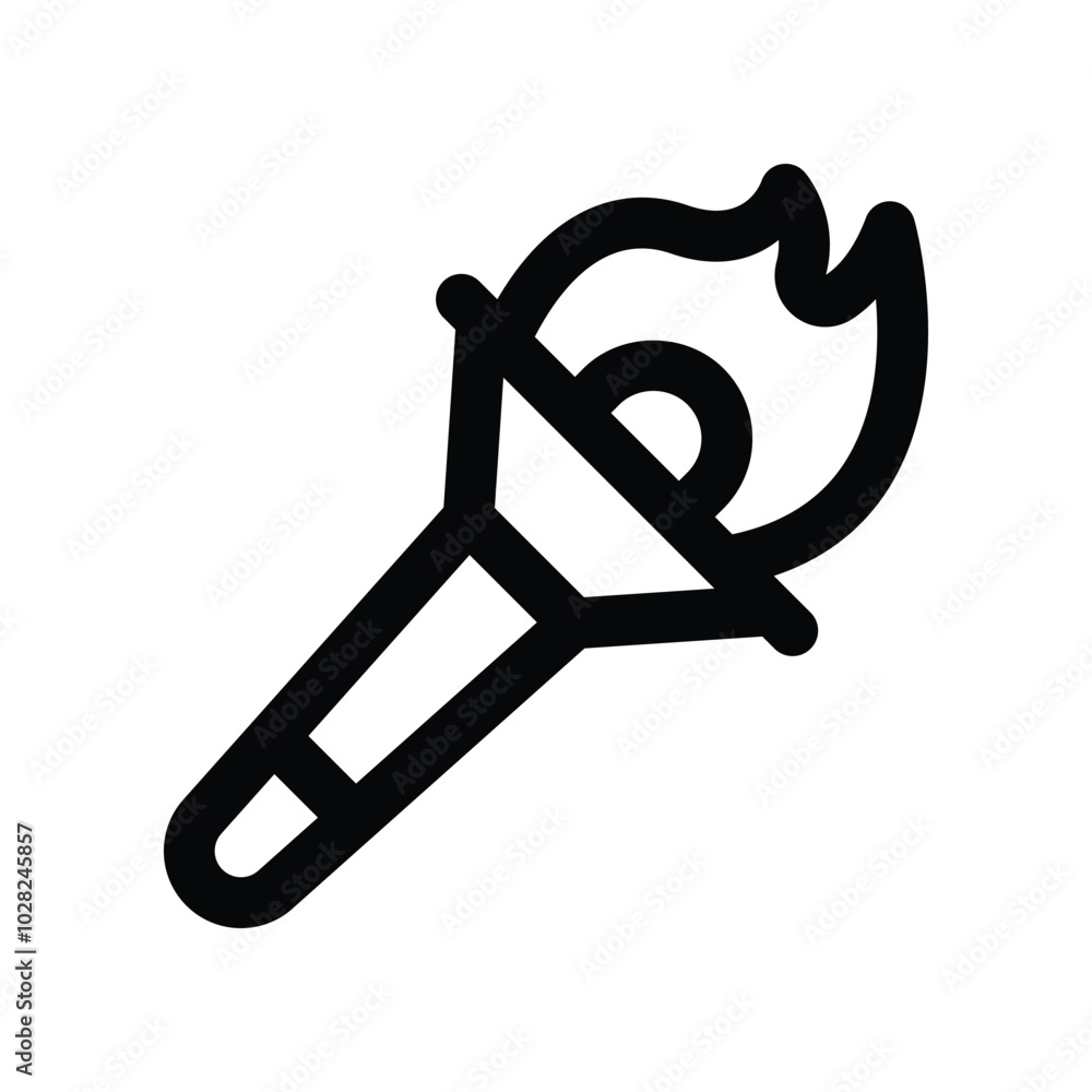 torch icon. vector line icon for your website, mobile, presentation, and logo design. torch icon. vector line icon for your website, mobile, presentation, and logo design.