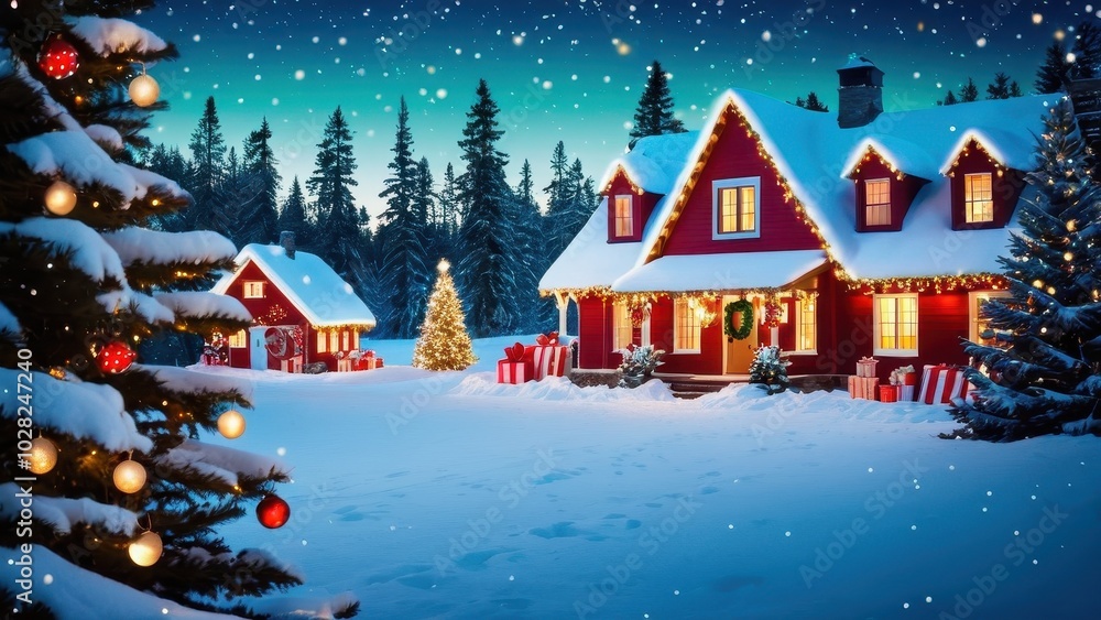 Fototapeta premium Christmas background ipad