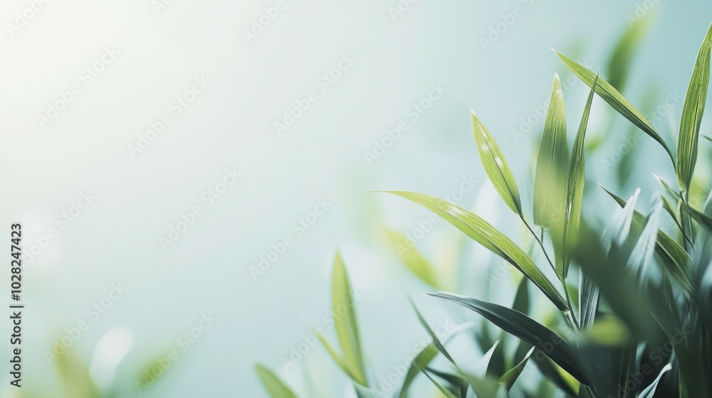 Fototapeta premium Green Leaves with a Soft Background
