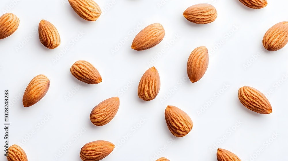 Almond nuts isolated on white background. Almond nuts isolated on white background.