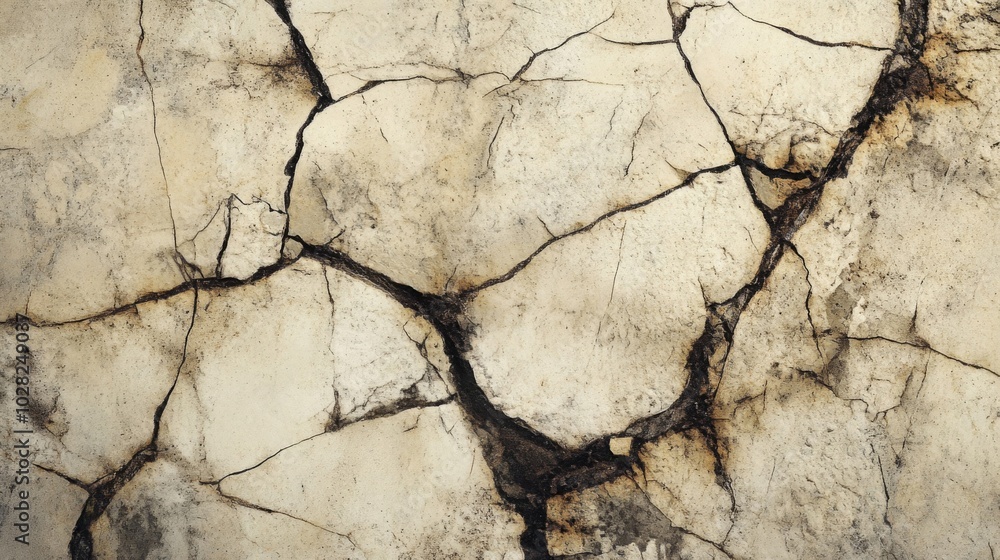 Cracked and Weathered Concrete Wall Cracked and Weathered Concrete Wall