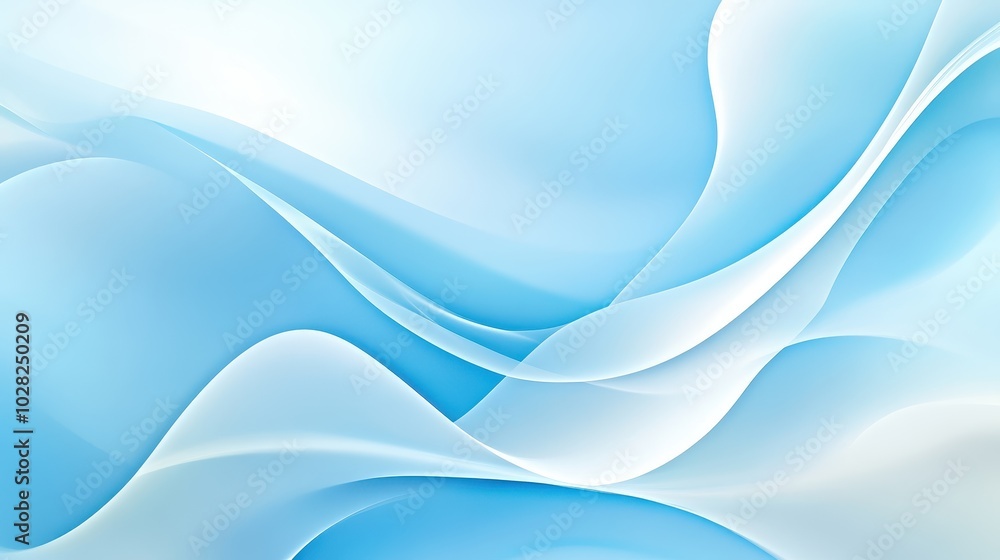 Fototapeta premium Light blue pattern background with soft, flowing shapes, evoking a peaceful mood.