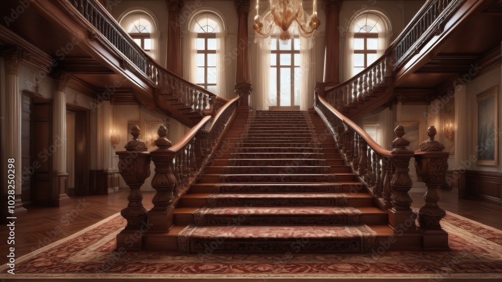 Obraz premium wooden staircase
