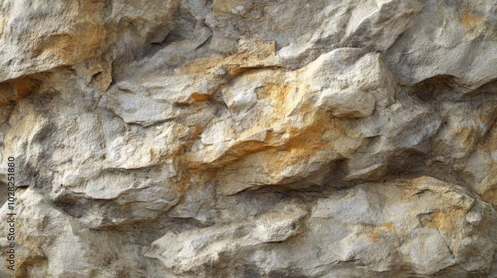 Close-up View of Rough, Grey and Yellow Rock Formation Close-up View of Rough, Grey and Yellow Rock Formation