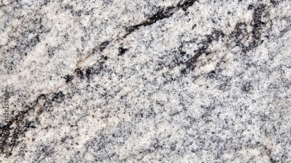 Close-up of White Granite with Black and Brown Veins Close-up of White Granite with Black and Brown Veins