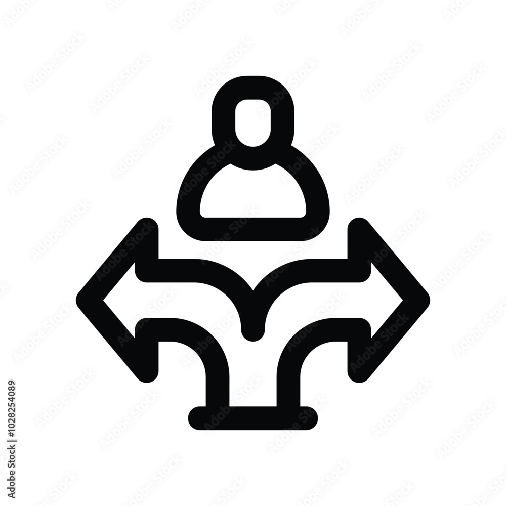 career direction icon. vector line icon for your website, mobile, presentation, and logo design. career direction icon. vector line icon for your website, mobile, presentation, and logo design.