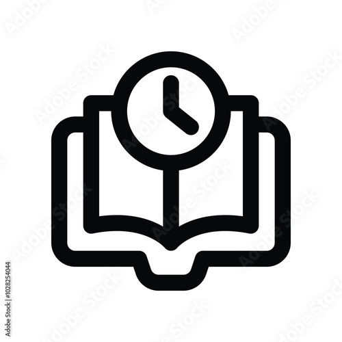 reading time icon. vector line icon for your website, mobile, presentation, and logo design.