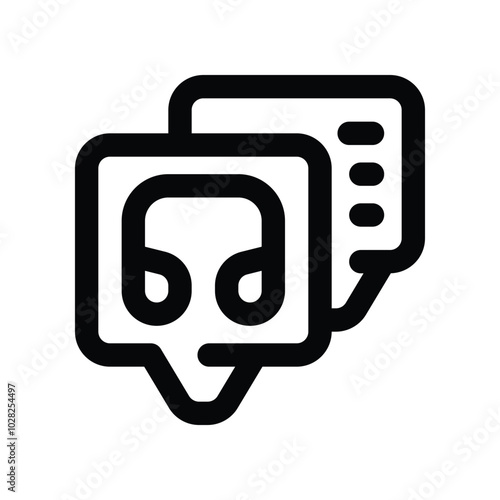 customer chat icon. vector line icon for your website, mobile, presentation, and logo design.