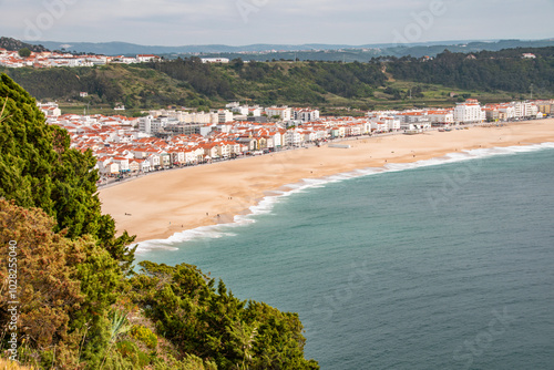 Wallpaper Mural view of the beach nazare portugal	 Torontodigital.ca