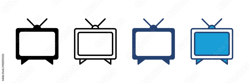 Tv icon vector. television icon vector Tv icon vector. television icon vector