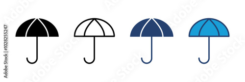 Umbrella icon vector. umbrella sign icon