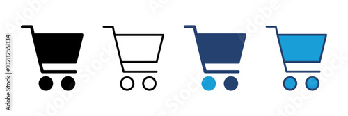 Shopping icon vector. Shopping cart icon. Trolley icon vector