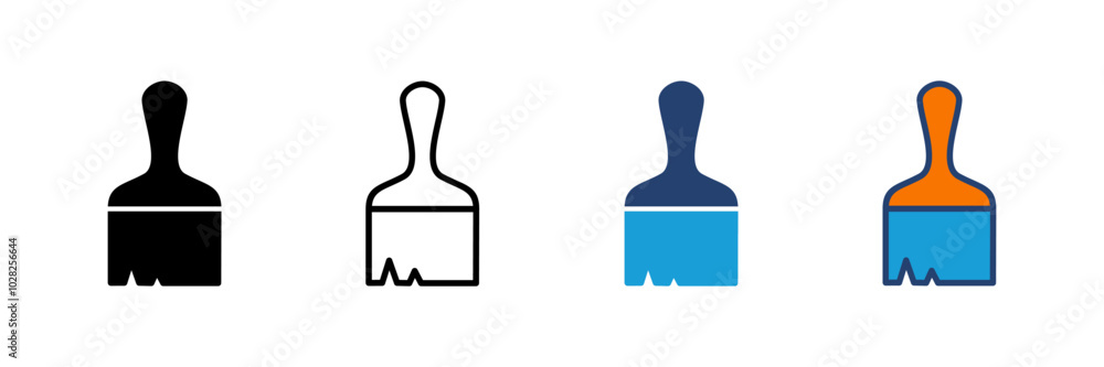 Paint icon vector. paint brush icon vector. paint roller icon vector Paint icon vector. paint brush icon vector. paint roller icon vector