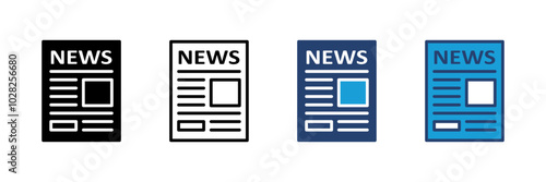 Newspaper icon vector. news paper vector sign