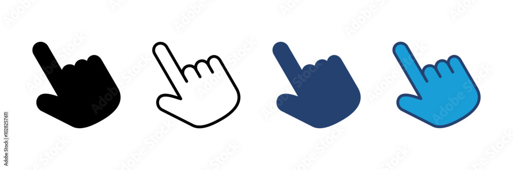 Obraz premium Hand cursor icon. cursor icon vector. hand cursor icon click