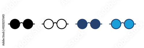 Glasses icon vector. Glasses vector icon