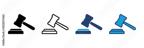Gavel icon vector. judge gavel icon vector. law icon vector. auction hammer